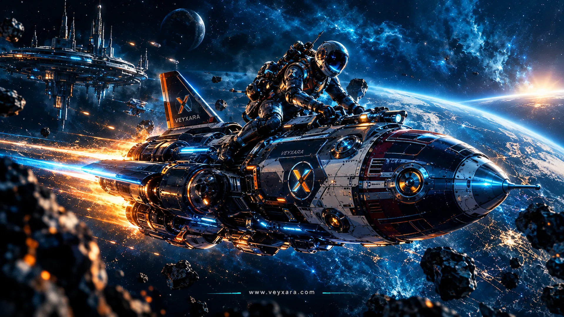 VEYX - Piloto Veyxara en una mision entre las estrellas